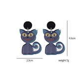 Resin Ghost Drop Earrings Transparent Cat Piercing Jewelry