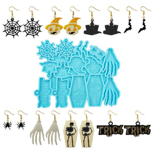 Halloween Resin Earrings Pendant Mould DIY Silicone Ornament Tools