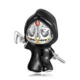 Skeleton Family Basketball Boy Charm 925 Silver Bead Bracelet