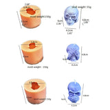 Halloween Skull 3D Candle Mold DIY Epoxy Mold