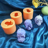 Halloween Skull 3D Candle Soap Mould DIY Candle Epoxy Mold