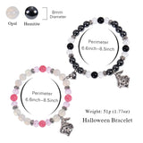 Halloween Skull Bracelet Magnetic Heart Couple Bangle