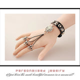 Halloween Skull Wolf Head Bracelet Punk Rock Style Man Skull Spike Glove Gothic
