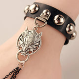Halloween Skull Wolf Head Bracelet Punk Rock Style Man Skull Spike Glove Gothic