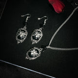Halloween Spider Pendant Necklace Gothic Retro Animal Dark Wind Jewelry