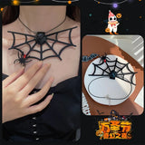 Halloween Spiders Pendant Necklace Chain Short Neck Chain