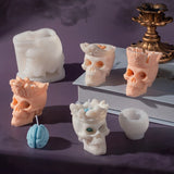Halloween Split Skull 3D Candle Soap Mould DIY Candle Epoxy Mold