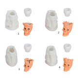 Split Skull Candle Soap Mould DIY Epoxy Mold