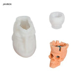 Halloween Split Skull 3D Candle Soap Mould DIY Candle Epoxy Mold