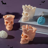 Halloween Split Skull 3D Candle Soap Mould DIY Candle Epoxy Mold
