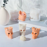 Halloween Split Skull Candle Mold DIY Decoration