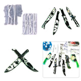 Ghost Face Skull Sword Silicone Mold for Halloween DIY