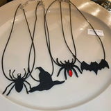 Halloween Spider Bat Choker Necklace Charm Hip Hop
