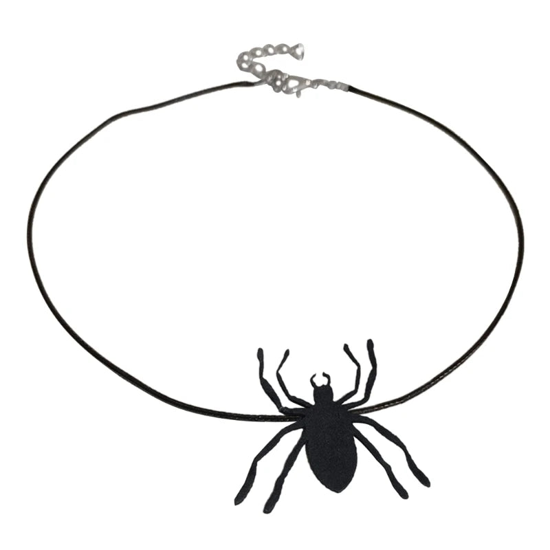 Halloween Spider Bat Choker Necklace Charm Hip Hop