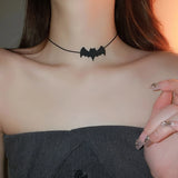 Halloween Spider Bat Choker Necklace Charm Hip Hop