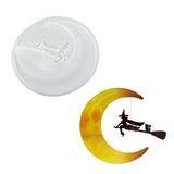 Witch Broom Moon Wall Decor Silicone Mold