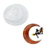 Witch Broom Moon Wall Decor Silicone Mold