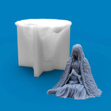 Halloween Witch Candle Mold Decor Aromatherapy Plaster Ice Snow Witch Mold
