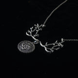 Halloween Witch Snake Necklace Gothic Branch Pendant Women Gift