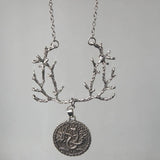 Halloween Witch Snake Necklace Gothic Branch Pendant Women Gift