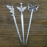 Halloween Dragon Butterfly Hair Sticks Clips Witch Wiccan Hair Jewelry