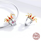 Halloween Clown Skull Charms Sterling Silver Jewelry