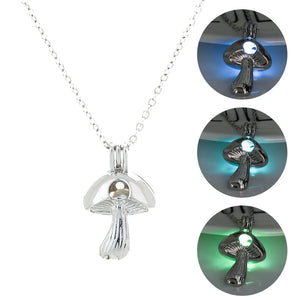 Halloween Glow-in-the-Dark Mushroom Necklace