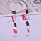 Halloween 50pcs/lot geometric print acrylic beads for DIY jewelry