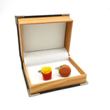 Hamburg & Fries Brass Cuff Links Yellow Men's Food