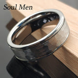 Tungsten Carbide Hammer Special Rings for Men Women 8mm 6mm Wedding Band