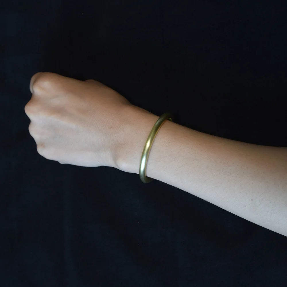 Hammered Brass Cuff Bracelet Vintage Bangle Unisex Jewelry