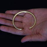 Hammered Brass Cuff Bracelet Vintage Bangle Unisex Jewelry