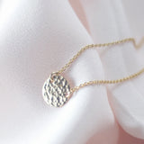 Hammered Coin Necklace Classic Choker Filled Pendant Boho Collier Femme Necklace