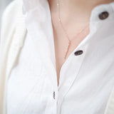 Boho Hammered Long Bar Necklace Chocker Jewelry Pendant