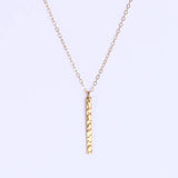Boho Hammered Long Bar Necklace Chocker Jewelry Pendant