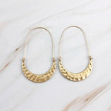 Metal Crescent Hoops Earrings for Women