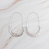 Metal Crescent Hoops Earrings for Women