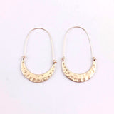 Metal Crescent Hoops Earrings for Women
