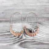 Metal Crescent Hoops Earrings for Women