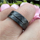 Tungsten Carbide Wedding Band Brushed Finish Comfort Fit