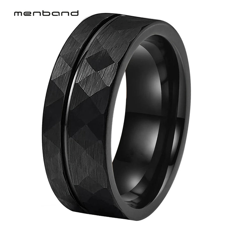 Tungsten Carbide Wedding Band Brushed Finish Comfort Fit