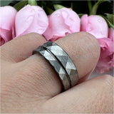Tungsten Carbide Wedding Band Brushed Finish Comfort Fit