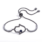 Hamsa Bracelet Hand of Fatima Cubic Zirconia Hand Chain