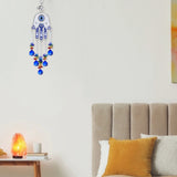 Hamsa Hand Devil Eye Wind Chimes Glass Pendant Hanging Decor