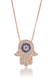 Hamse Hand Fatima's Guarding Hand Pendant Necklace Evel Eye