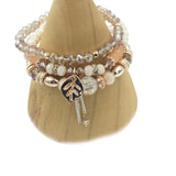 Wrap Friendship Couple Stone Leaves Charm Bead Bracelets Set Femme
