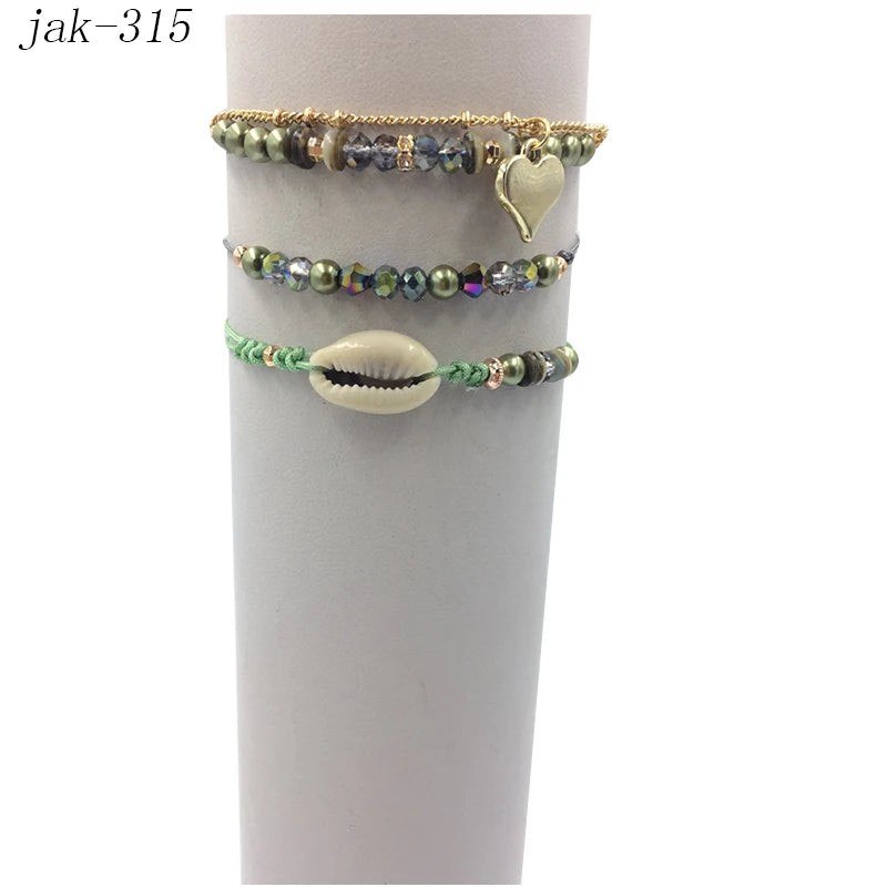 HanJing Crystal Heart Shell Bracelet for Women