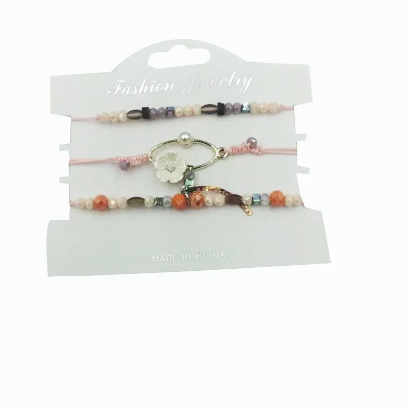 HanJing Crystal Chain Friendship Wrap Bracelet for Women