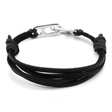 Braided Bracelet and Steel Charms Rope Couple Bracelet