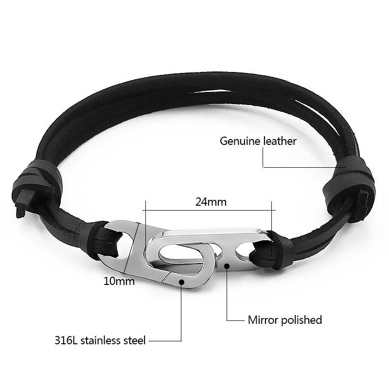 Braided Bracelet and Steel Charms Rope Couple Bracelet